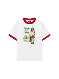 Áo Thun Ringer Relaxed Fit Eight Days A Week Girl