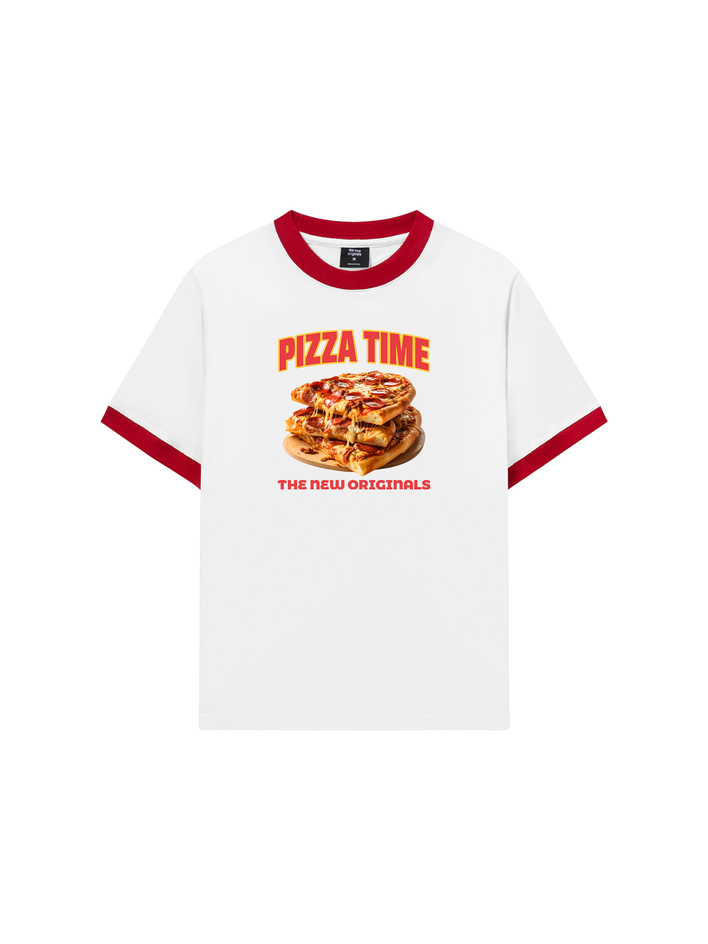 Áo Thun Ringer Relaxed Fit Foody Pizza Time