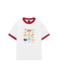 Áo Thun Ringer Relaxed Fit Animal Cute Puppy Things
