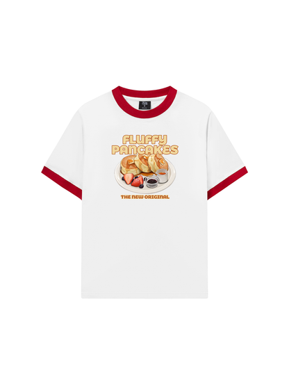 Áo Thun Ringer Relaxed Fit Foody Fluffy Pancakes