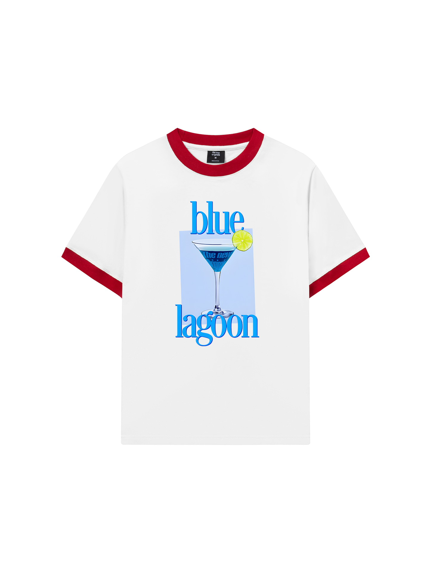 Áo Thun Ringer Relaxed Fit Fresh Blue Lagoon