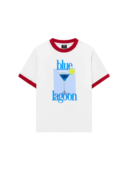 Áo Thun Ringer Relaxed Fit Fresh Blue Lagoon