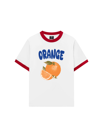 Áo Thun Ringer Relaxed Fit Summer Vibes Blue Orange