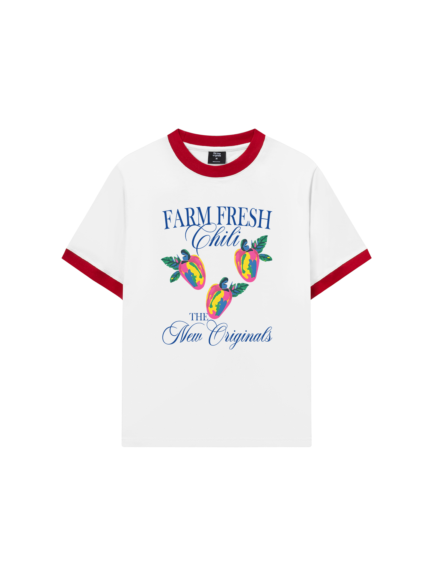 Áo Thun Ringer Relaxed Fit Summer Vibes Farm Fresh Chili