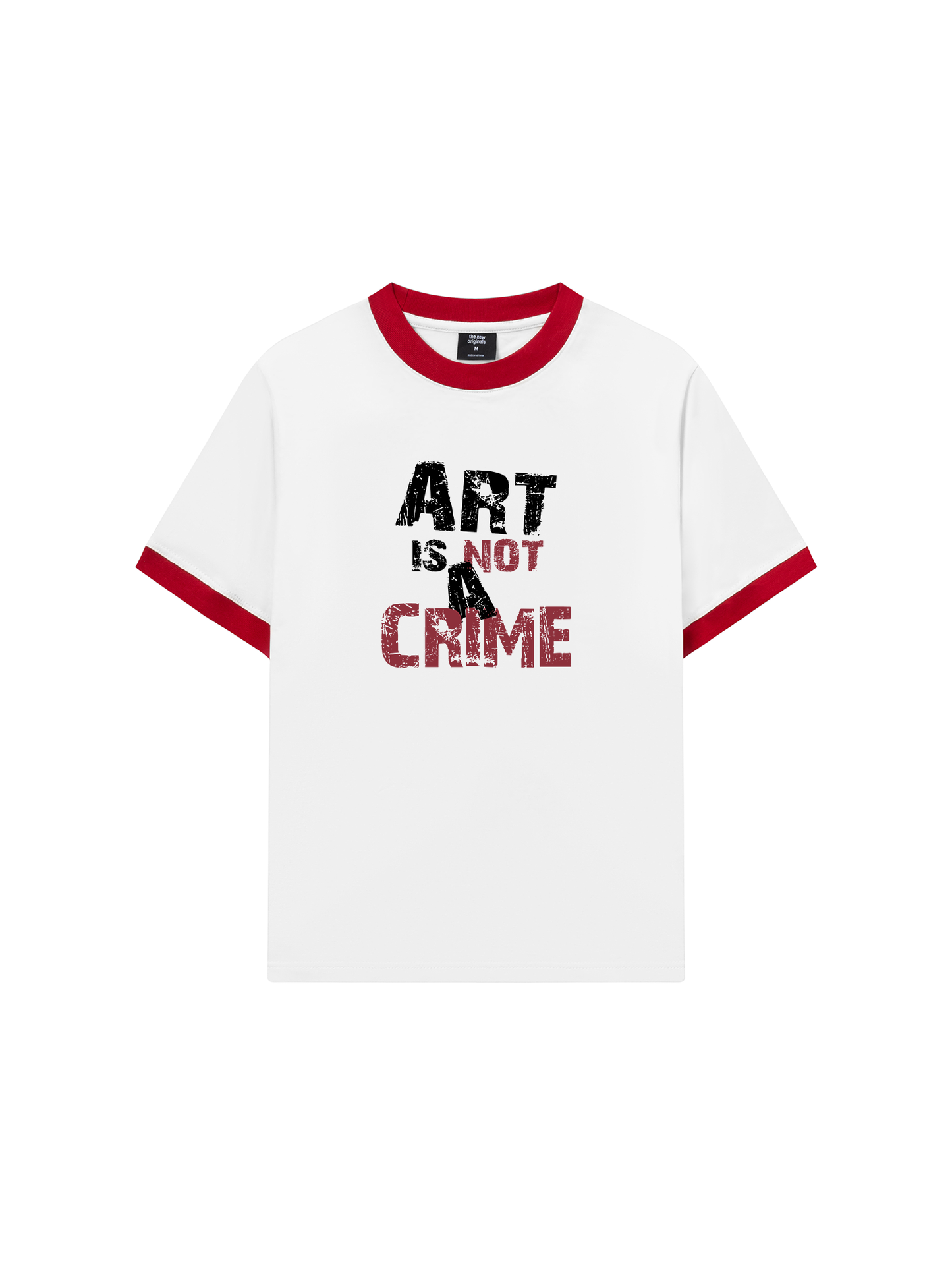 Áo Thun Ringer Relaxed Fit Be Bold Art Is Not A Crime