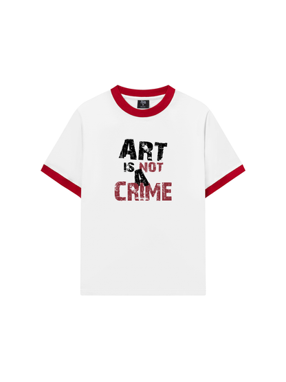 Áo Thun Ringer Relaxed Fit Be Bold Art Is Not A Crime