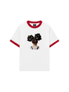 Áo Thun Ringer Relaxed Fit Colorful Diamond Hairpin Afro Girl