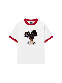 Áo Thun Ringer Relaxed Fit Colorful Diamond Hairpin Afro Girl
