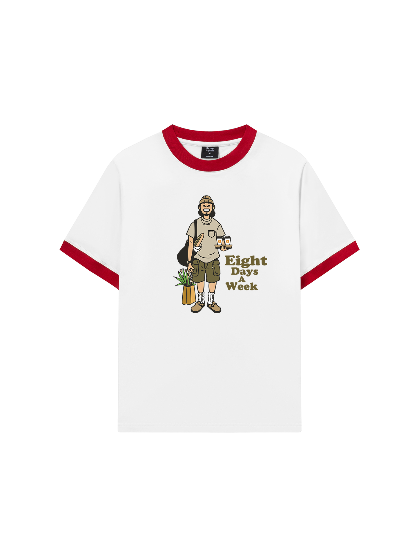 Áo Thun Ringer Relaxed Fit Go Out Coffee & Bread