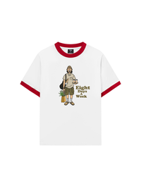 Áo Thun Ringer Relaxed Fit Go Out Coffee & Bread