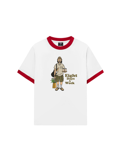 Áo Thun Ringer Relaxed Fit Go Out Coffee & Bread