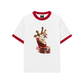 Áo Thun Ringer Relaxed Fit Gem Cross Ice Cream