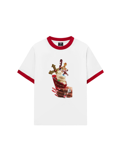 Áo Thun Ringer Relaxed Fit Gem Cross Ice Cream