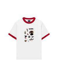 Áo Thun Ringer Relaxed Fit Sweet Pastry Cute Puppy Chocolate