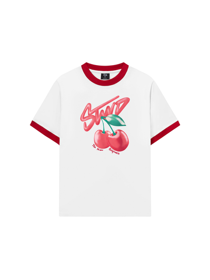 Áo Thun Ringer Relaxed Fit Summer Vibes Berry Stwd