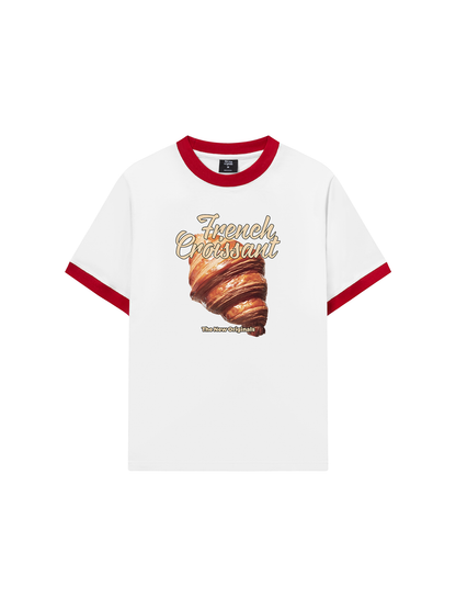Áo Thun Ringer Relaxed Fit Foody French Croissant
