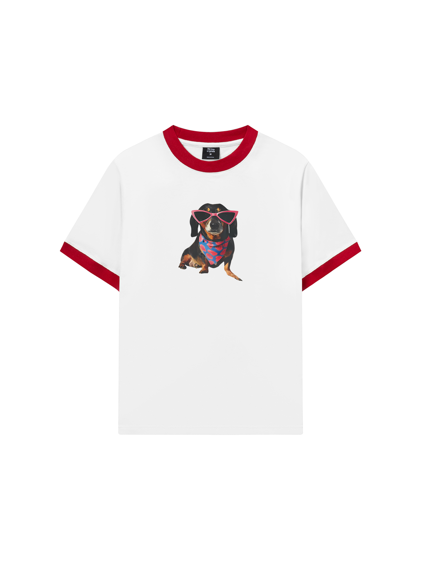 Áo Thun Ringer Relaxed Fit Animal Pink Glasses