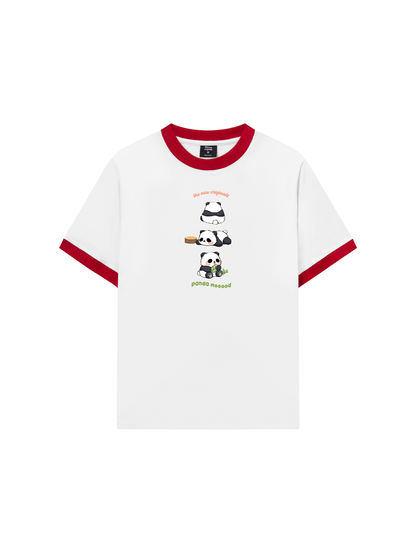 Áo Thun Ringer Relaxed Fit Panda Moooood