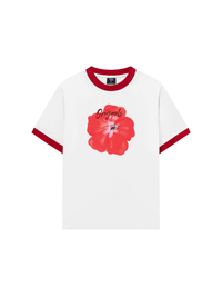 Áo Thun Ringer Relaxed Fit Summer Vibes Red Flower