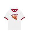 Áo Thun Ringer Relaxed Fit Sweet Pastry Red Bơ Croissant