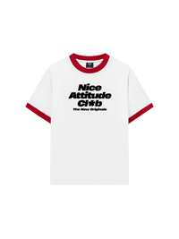 Áo Thun Ringer Relaxed Fit Life Vibe Nice Attitude