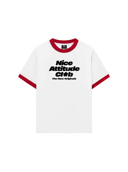 Áo Thun Ringer Relaxed Fit Life Vibe Nice Attitude