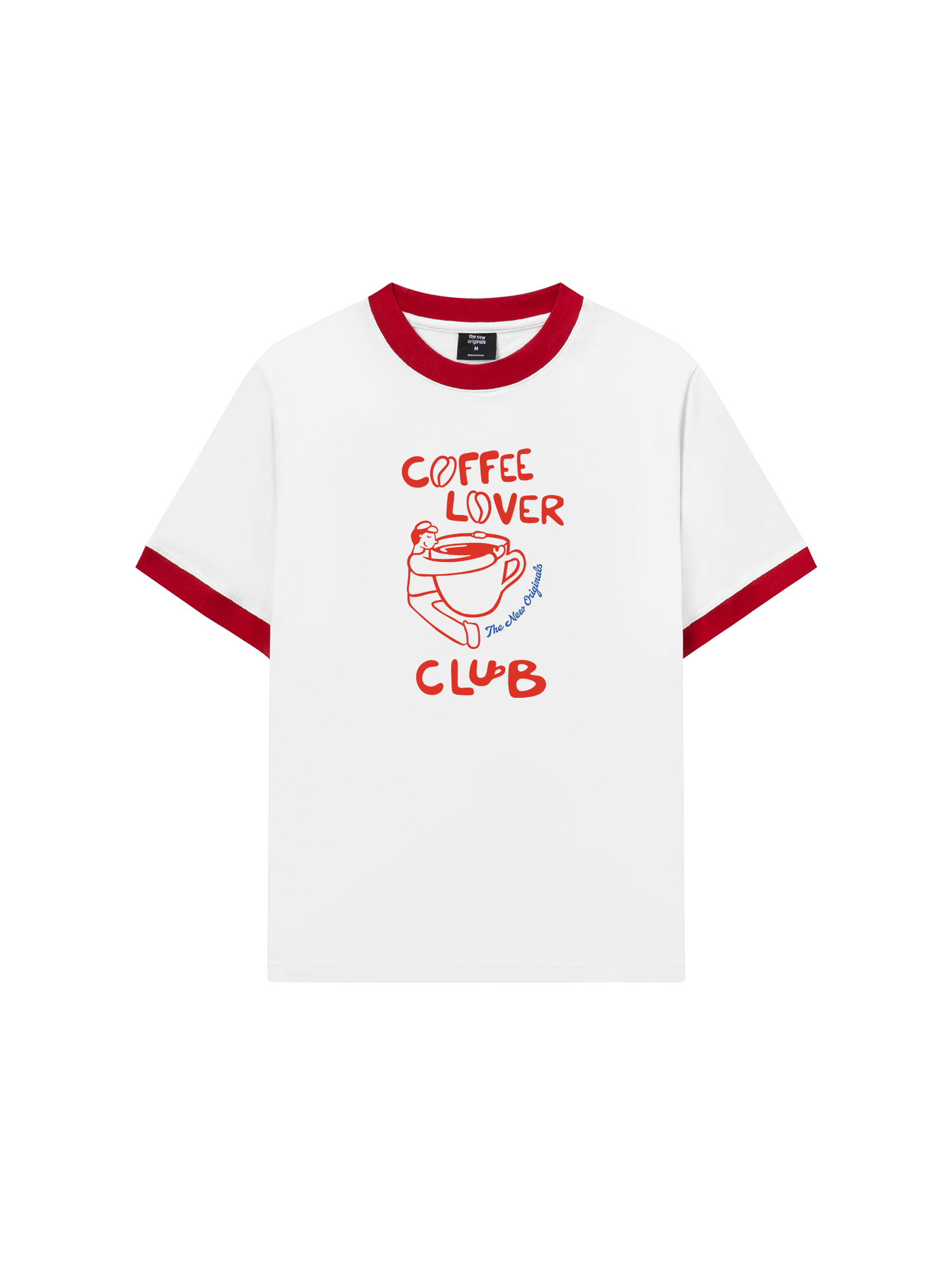 Áo Thun Ringer Relaxed Fit coffee lover club-01