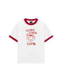 Áo Thun Ringer Relaxed Fit coffee lover club-01