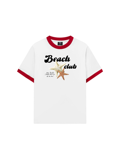 Áo Thun Ringer Relaxed Fit Ocean Beach Club