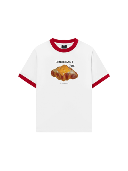 Áo Thun Ringer Relaxed Fit Sweet Pastry Croisant