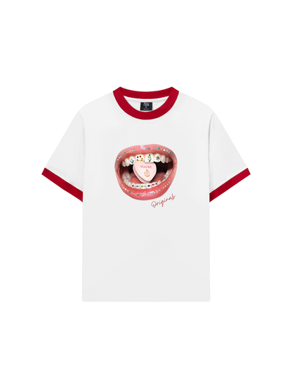 Áo Thun Ringer Relaxed Fit Diamond Grills Pills