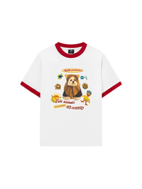 Áo Thun Ringer Relaxed Fit Sweet Pastry And Puppy Duck