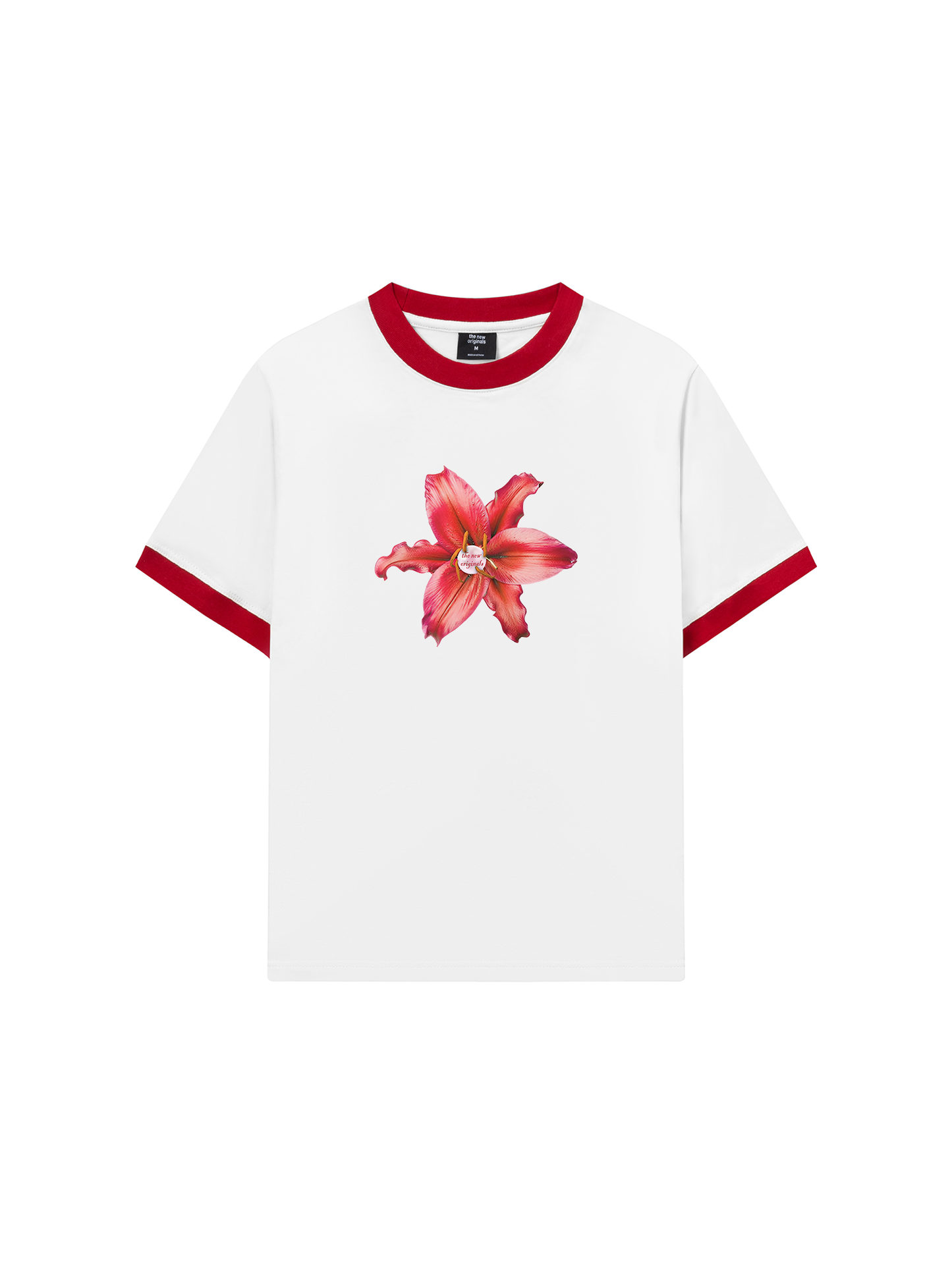 Áo Thun Ringer Relaxed Fit Pearl Lily Flower