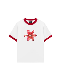Áo Thun Ringer Relaxed Fit Pearl Lily Flower