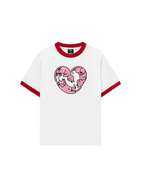 Áo Thun Ringer Relaxed Fit Meow Meow Heart