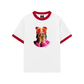 Áo Thun Ringer Relaxed Fit Jewel Ring & Orange Kitty Cap Wash