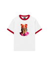 Áo Thun Ringer Relaxed Fit Jewel Ring & Orange Kitty Cap Wash