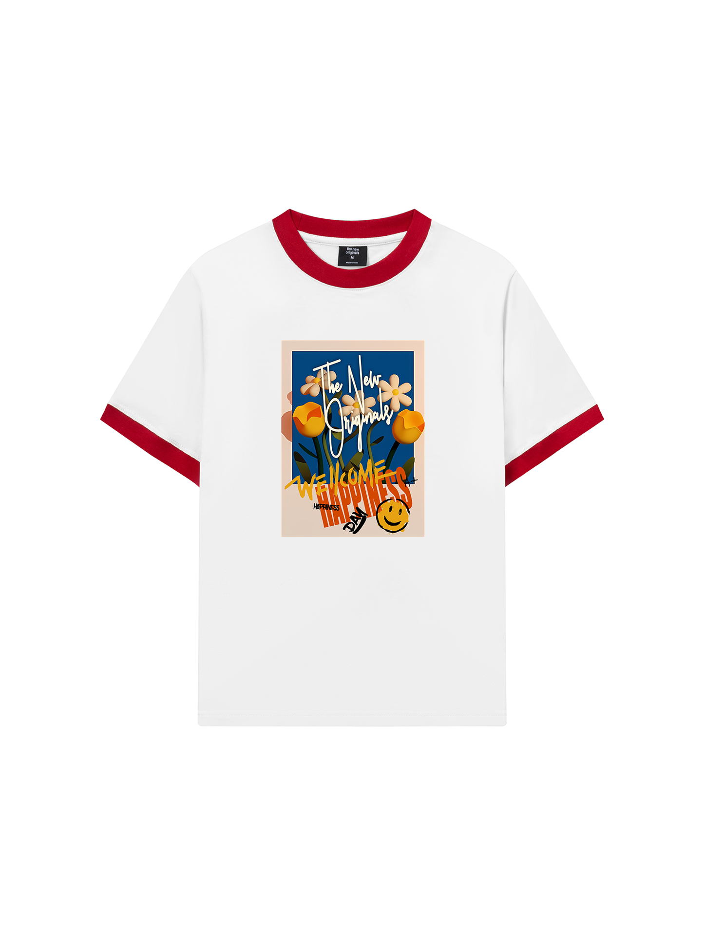 Áo Thun Ringer Relaxed Fit Be Bold Wellcome Happiness