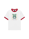 Áo Thun Ringer Relaxed Fit Animal Mood Meow Green Pink