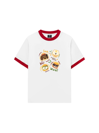 Áo Thun Ringer Relaxed Fit Sweet Pastry Cute Humburger