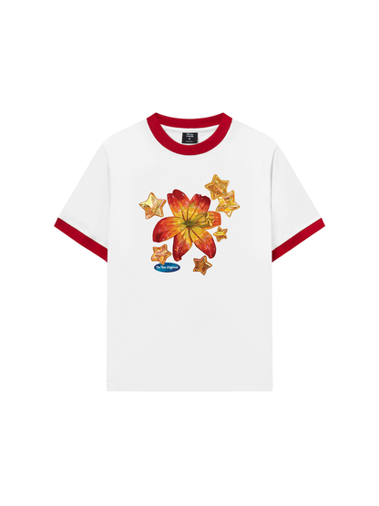 Áo Thun Ringer Relaxed Fit Blooming in the Stars