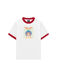 Áo Thun Ringer Relaxed Fit Animal Meow