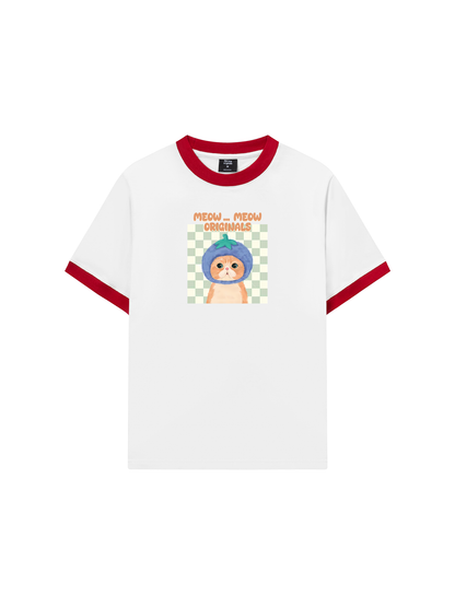 Áo Thun Ringer Relaxed Fit Animal Meow