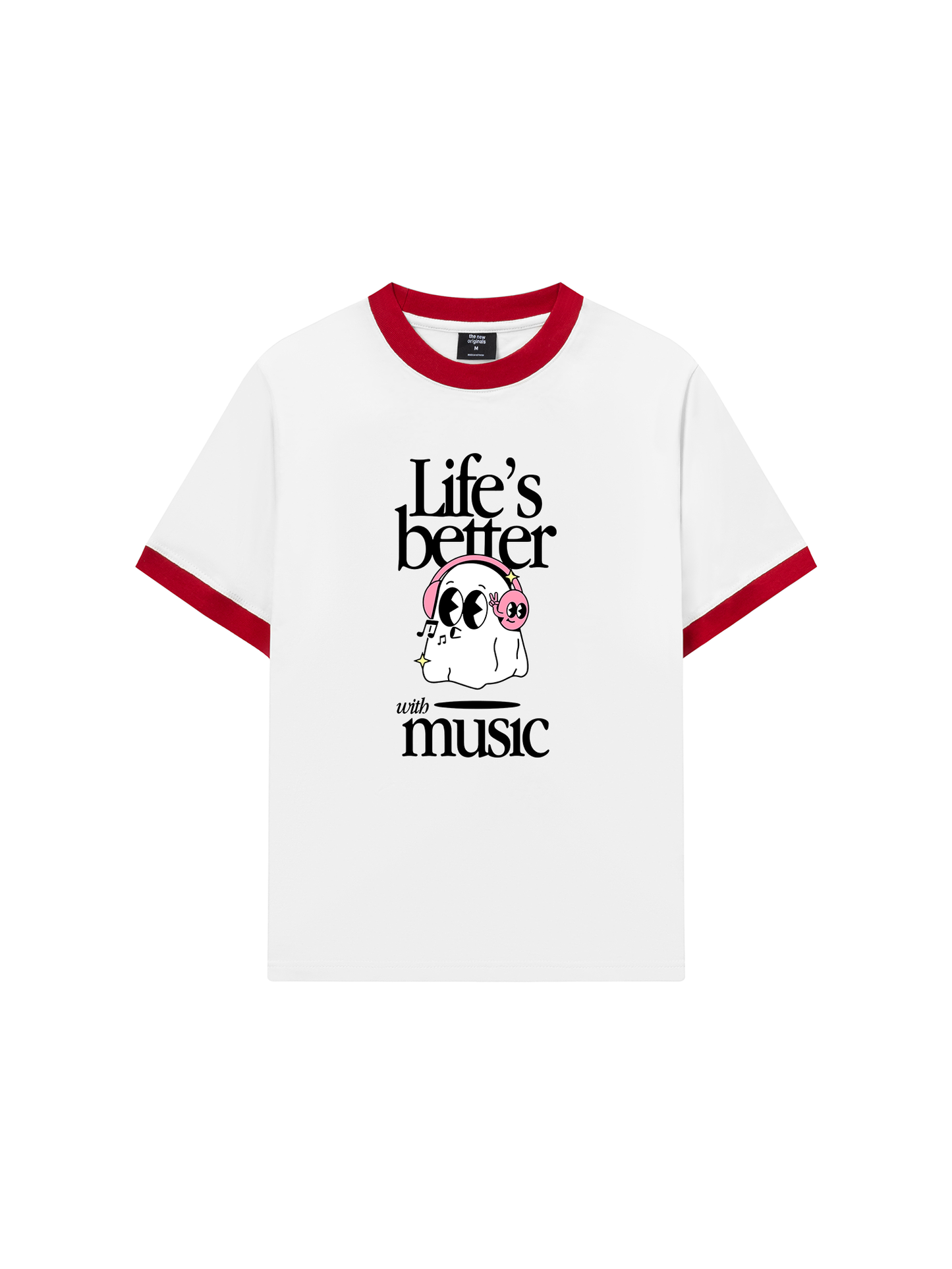 Áo Thun Ringer Relaxed Fit Life_s Better With Music