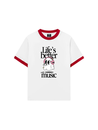 Áo Thun Ringer Relaxed Fit Life_s Better With Music
