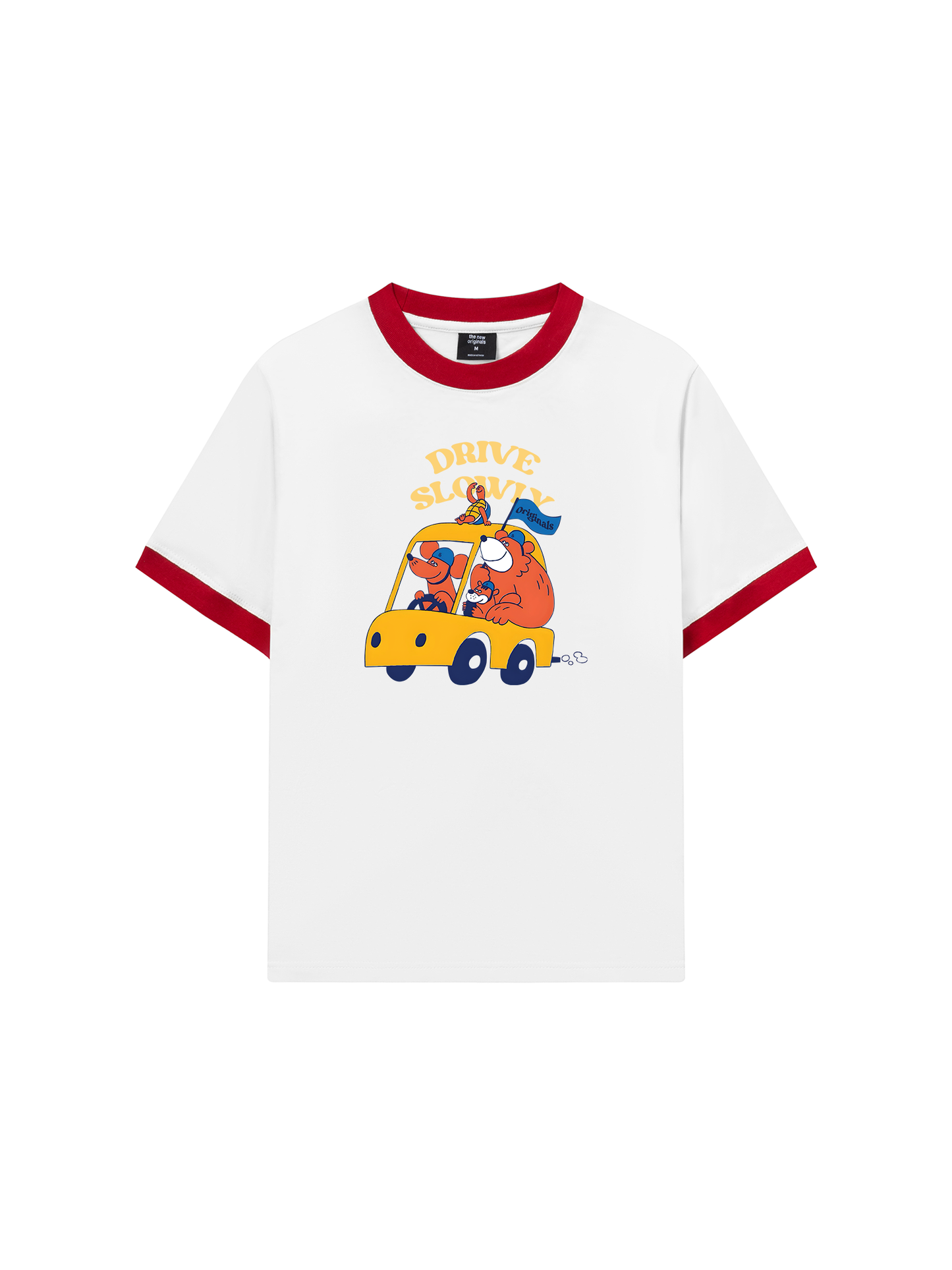Áo Thun Ringer Relaxed Fit Drive Slowly_