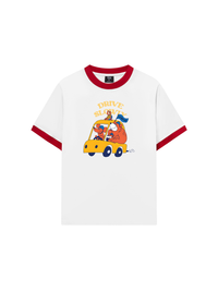 Áo Thun Ringer Relaxed Fit Drive Slowly_