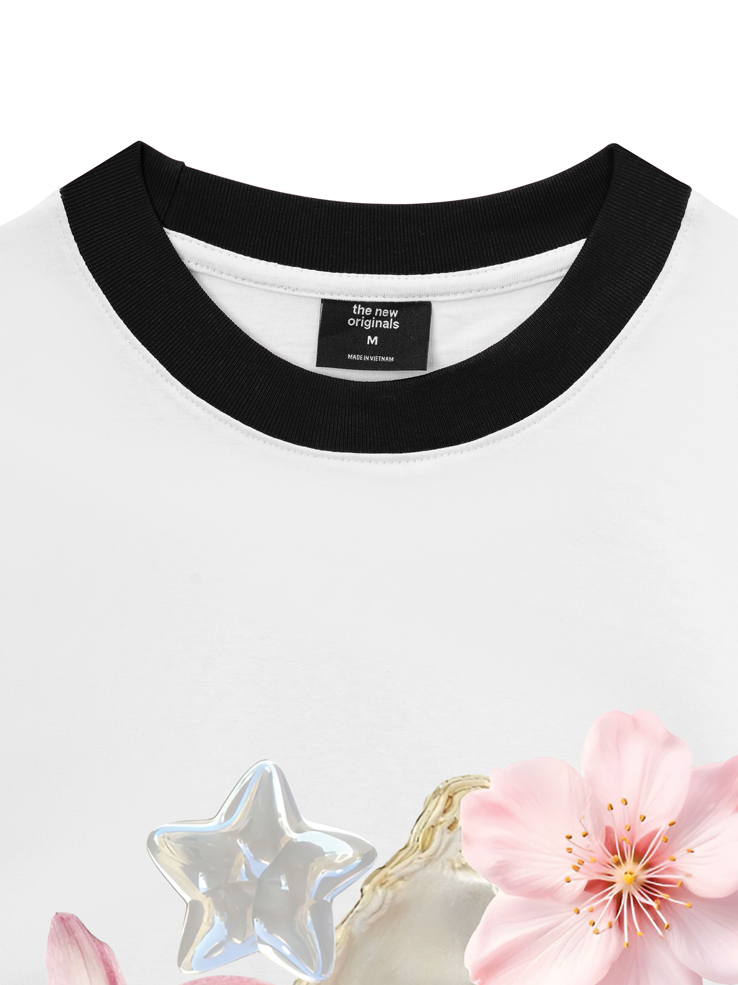 Áo Thun Ringer Relaxed Fit Pearl Bloom_