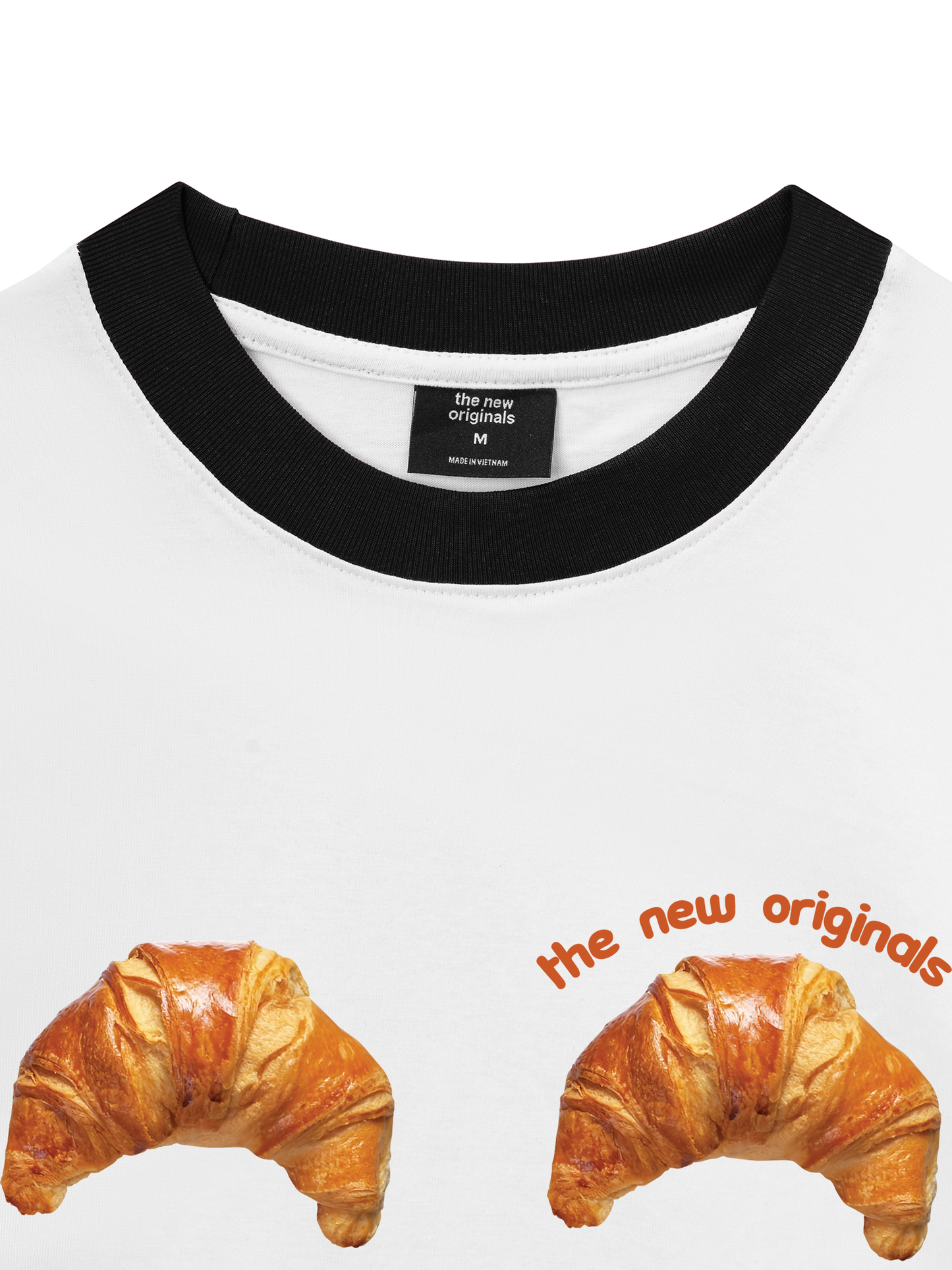 Áo Thun Ringer Relaxed Fit Croissant Quote