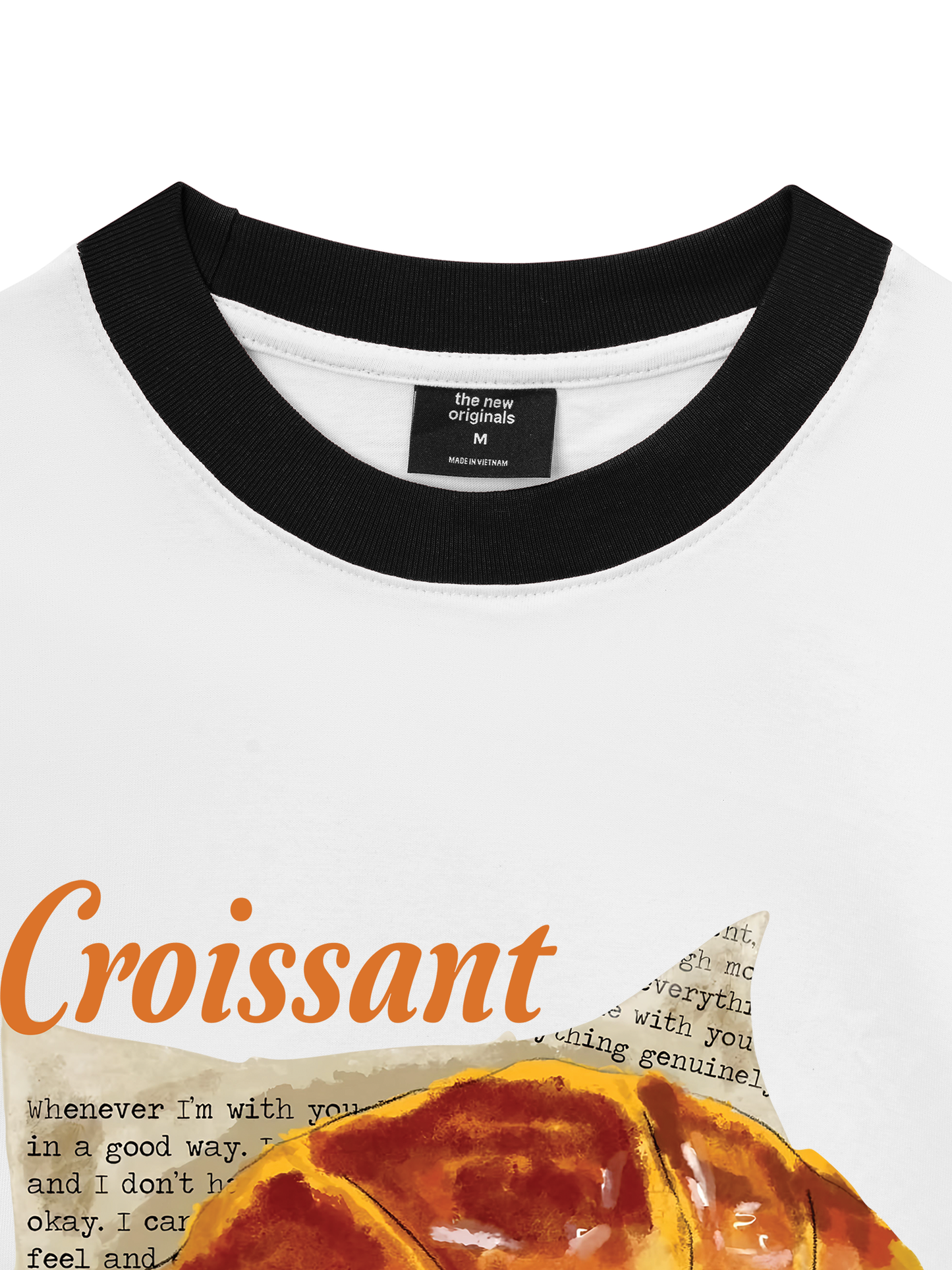 Áo Thun Ringer Relaxed Fit Croissant